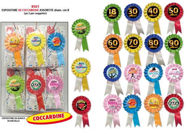 ESPOSITORE 96 COCCARDINE. . . (3 PZ. PER SOGGETTO) (RIF. COD.6119)