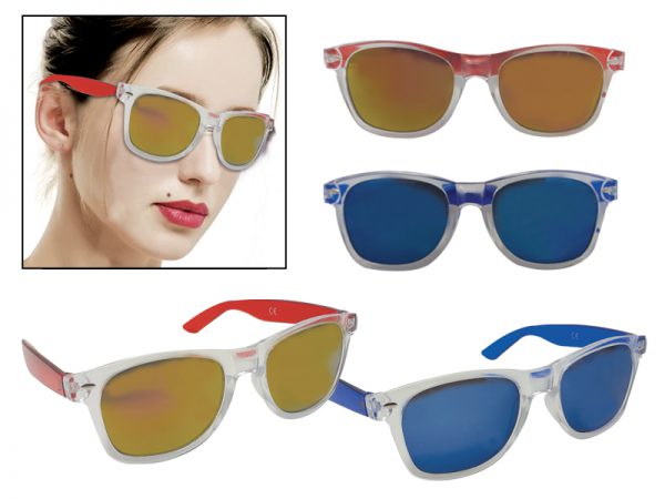OCCHIALI DA SOLE A SPECCHIO. . . ORDINE MINIMO 6 PZ. ASSORTITI IN 2 COLORI