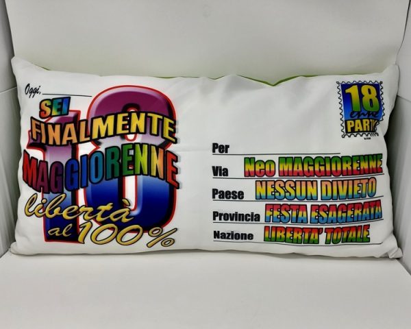 CUSCINO MAXI 80x40 FINALMENTE MAGGIORENNE