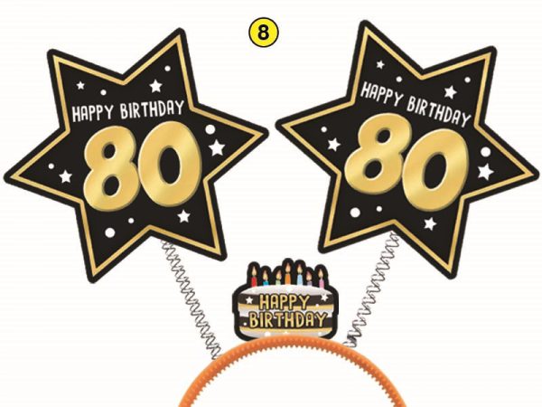 CERCHIETTO CON ANTENNE 80 ANNI. . . ORDINE MINIMO 2 PZ.