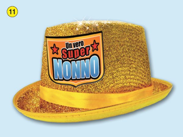 CILINDRO GLITTER "SUPER NONNO". . . COLORI VARI SENZA POSSIBILITA' DI SCELTA