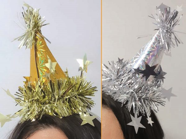 CERCHIETTO "CAPPELLINO". . . ORDINE MINIMO 12 PZ. ASSORTITI NEI COLORI ORO E ARGENTO
