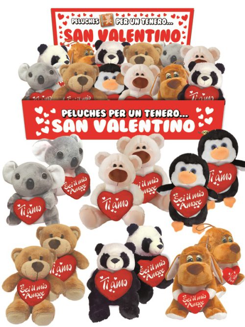 Peluche San Valentino pupazzetti per lui lei, orso, cuscino cagnolone