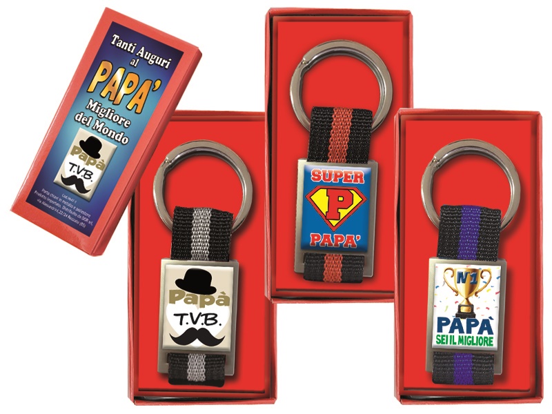 PORTACHIAVI REGAL PAPA' CON APPLICAZIONE RESINATA. . . ORDINE MINIMO 6 PZ. ASSORTITI