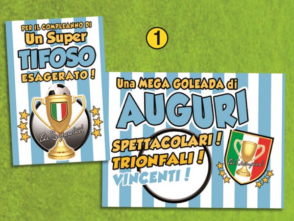 BIGLIETTO N.3 BIANCO E AZZURRO. . . ORDINE MINIMO 6 PZ.