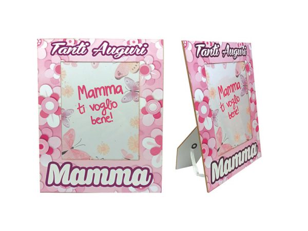 PORTAFOTO cm 13x17 IN MDF MAMMA FIBRA DI LEGNO. . . ORDINE MINIMO 3 PZ. ASSORTITI