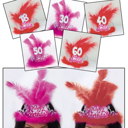 TIARA HAPPY BIRTHDAY CON PIUME E MARABU' - 2226