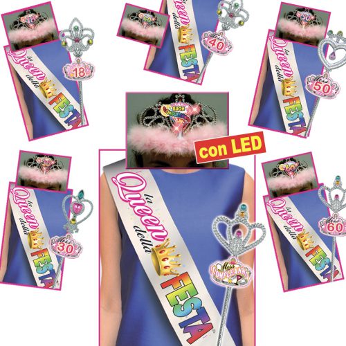 SET TIARA CON LED + FASCIA + SCETTRO - 2753