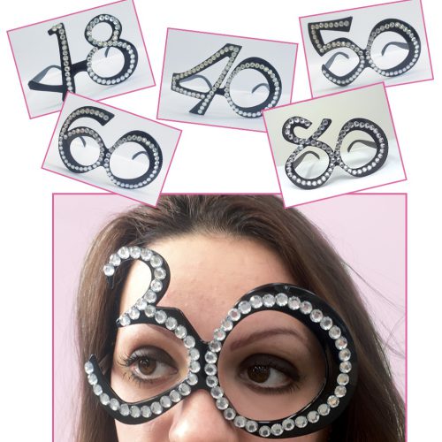 OCCHIALI COMPLEANNO STRASS - 6200