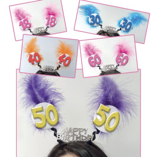 CERCHIETTO MARABU' CON GLITTER - 8894