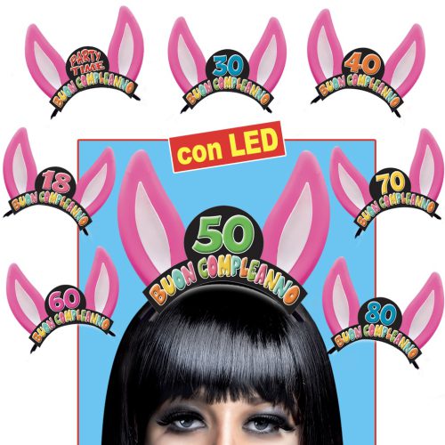 CERCHIETTO CONIGLIETTA CON LED - 8937