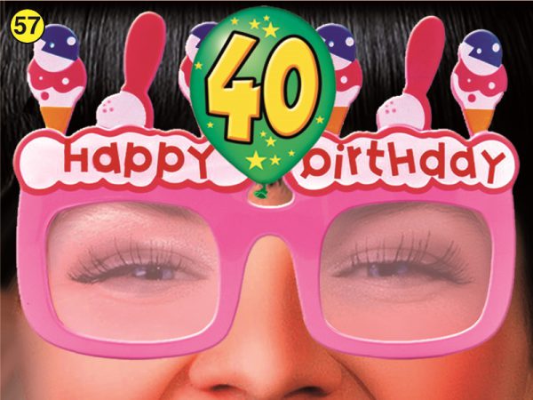 OCCHIALI HAPPY BIRTHDAY GELATI 40 ANNI