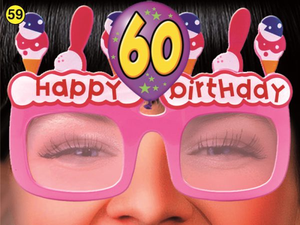 OCCHIALI HAPPY BIRTHDAY GELATI 60 ANNI