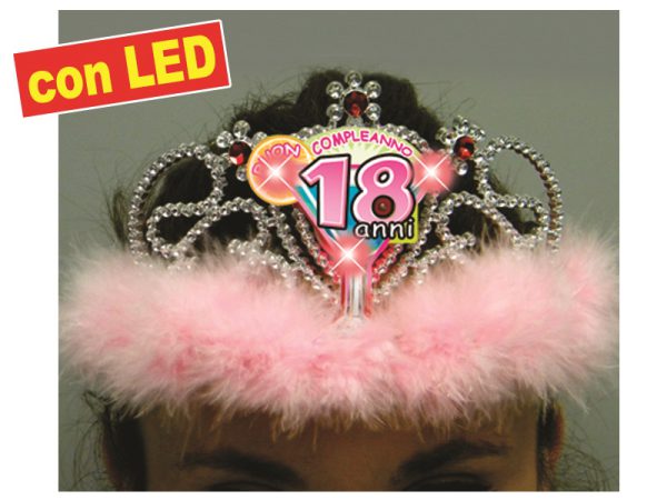 TIARA MARABU' CON LED 18 ANNI