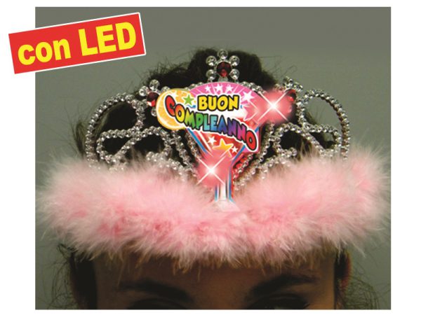 TIARA MARABU' CON LED BUON COMPLEANNO