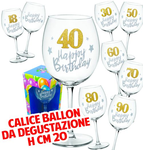 CALICE BALLOON H.20cm ETA' BRILLANTINATO SCATOLA REGALO - 2170
