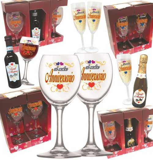 ANNIVERSARIO ADESIVO SCATOLA PARTY