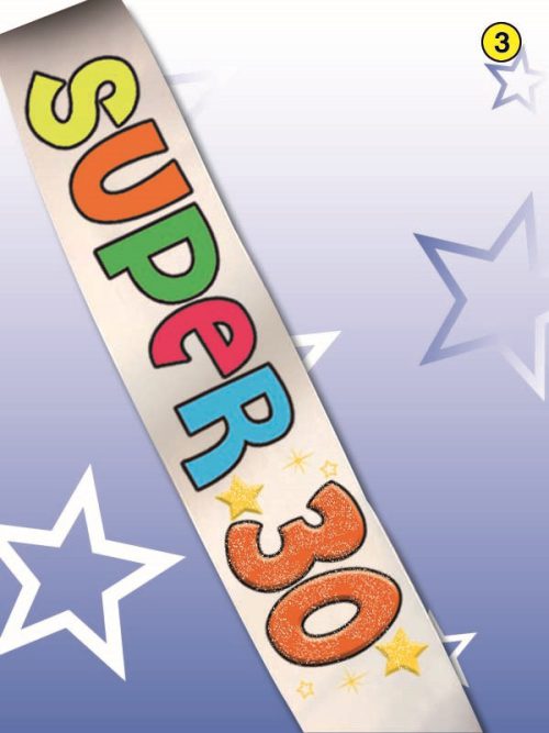 FASCIA SCRITTA FLUO+GLITTER 30 ANNI