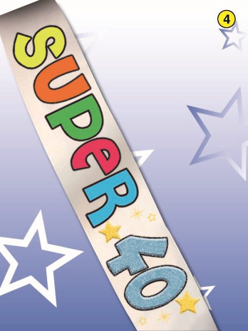 FASCIA SCRITTA FLUO+GLITTER 40 ANNI