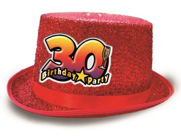 CILINDRO GLITTER "30 ANNI". . . COLORI VARI SENZA POSSIBILITA' DI SCELTA