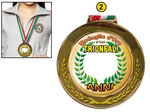 MEDAGLIA OLIMPICA ETA' PERSONALIZZABILE