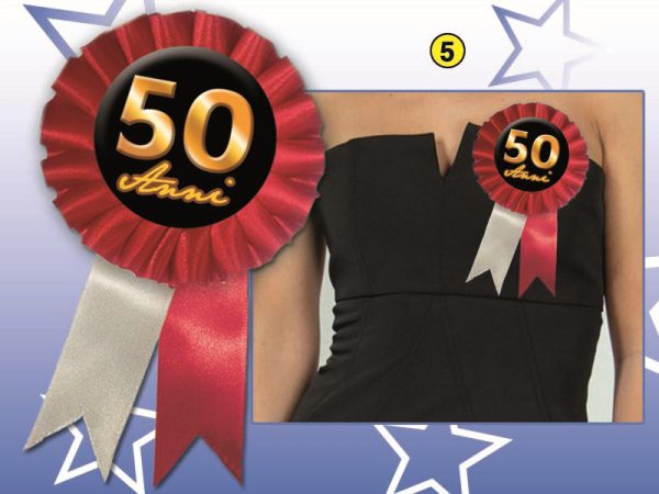 COCCARDINA 50 ANNI (RIF. ESPO COD.8501). . . ORDINE MINIMO 2 PZ.