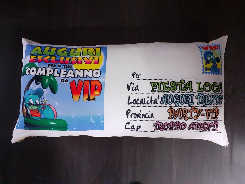 CUSCINO MAXI 80x40 ALEX AUGURI ESCLUSIVI