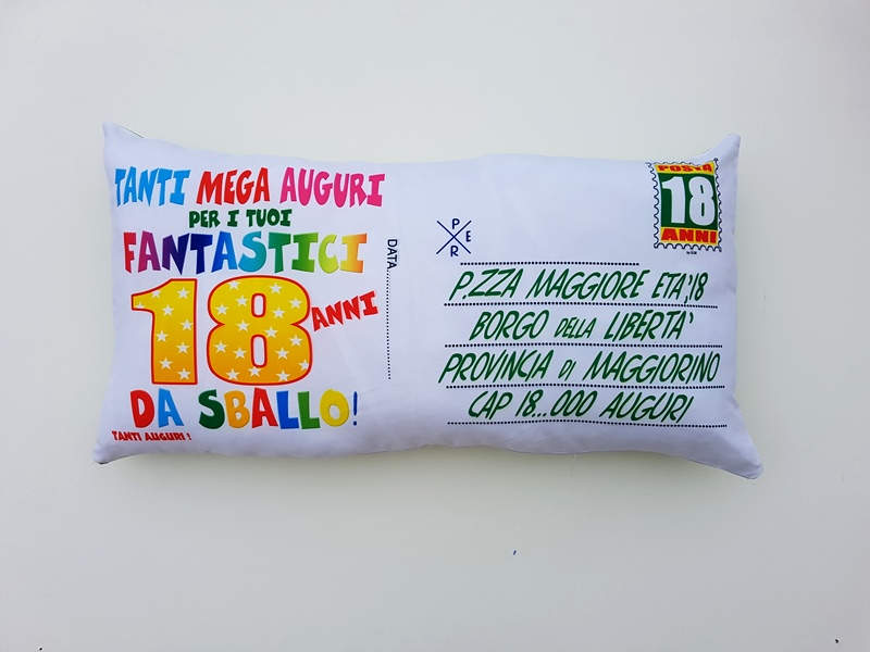 CUSCINO MAXI 80x40 18 ANNI DA SBALLO