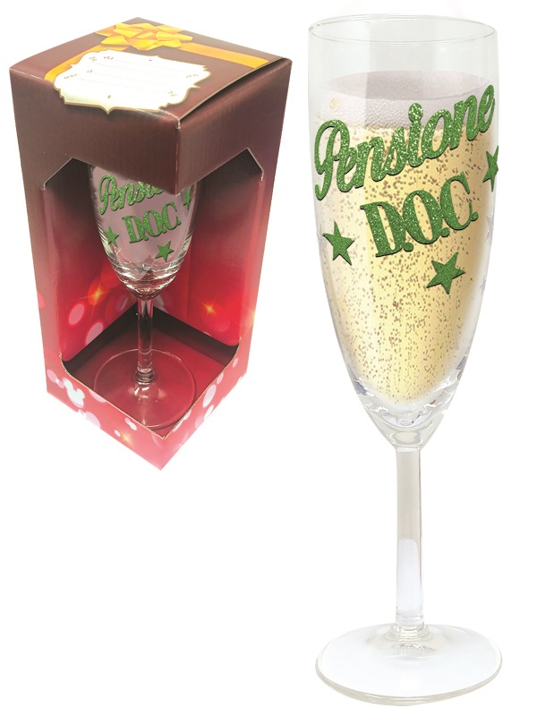 FLUTE BRILLANTINATO PENSIONE SCATOLA GIFT