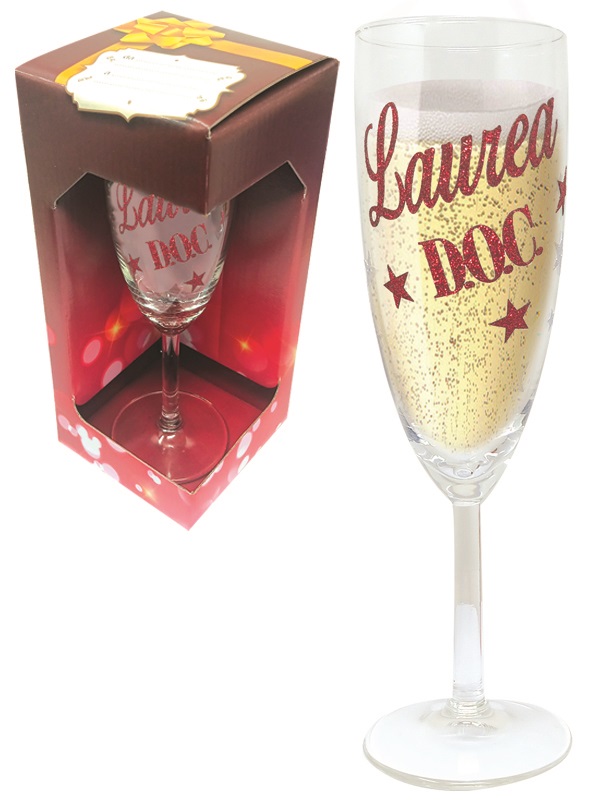 FLUTE BRILLANTINATO LAUREA SCATOLA GIFT