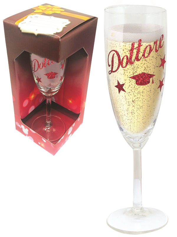 FLUTE BRILLANTINATO DOTTORE SCATOLA GIFT