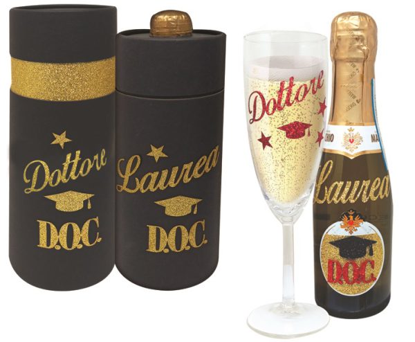 FLUTE+PROSECCO DOC 20 cl BRILLANTINATO DOTTORE SCATOLA NERA