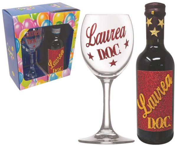 CALICE + VINO DOC 25 cl LAUREA BRILL. SCATOLA PARTY
