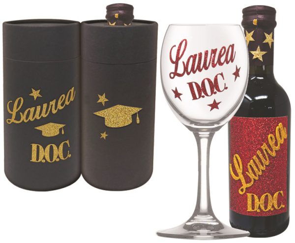 CALICE + VINO DOC 25 cl LAUREA BRILL. SCATOLA NERA