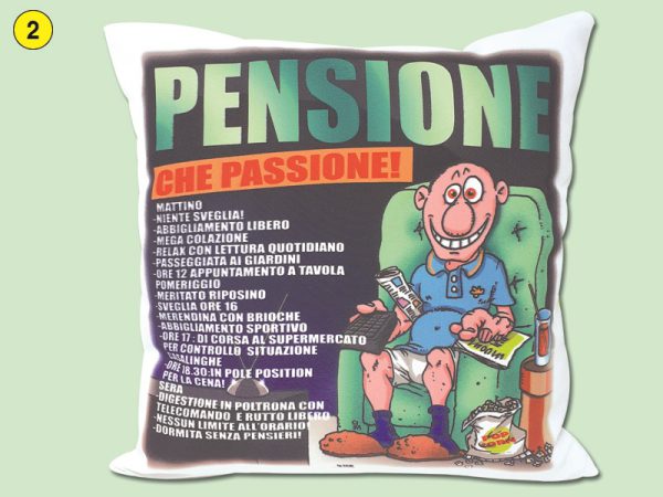 CUSCINO 40X40 "PENSIONE CHE PASSIONE" CON CERNIERA