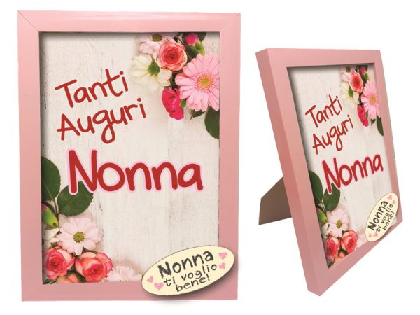 PORTAFOTO NONNA CON LAVAGNETTA MESSAGGIO cm 16x21. . . ORDINE MINIMO 2 PZ.