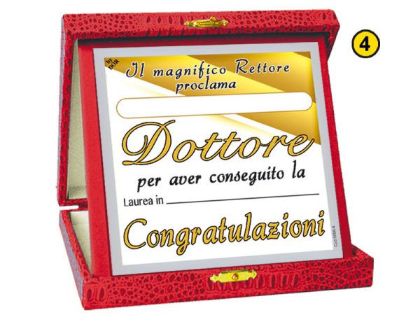 TARGA 1° PREMIO DOTTORE