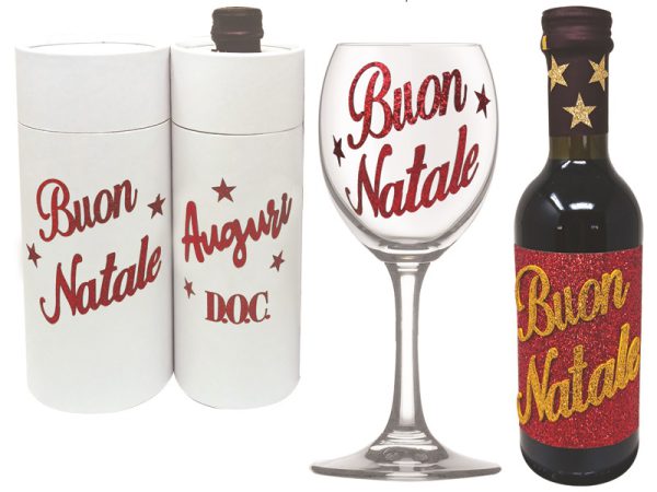 CALICE + VINO DOC 25 cl BUON NATALE BRILL. SCATOLA DELUXE