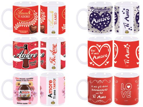 TAZZA MUG AMORE. . . ORDINE MINIMO 6 PZ. ASSORTITI