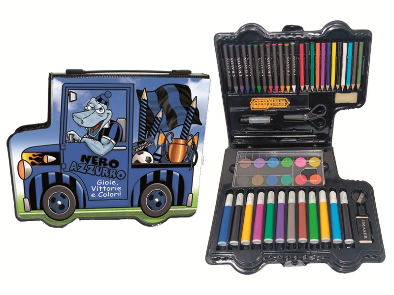 VALIGETTA 60 PEZZI NERO E AZZURRO