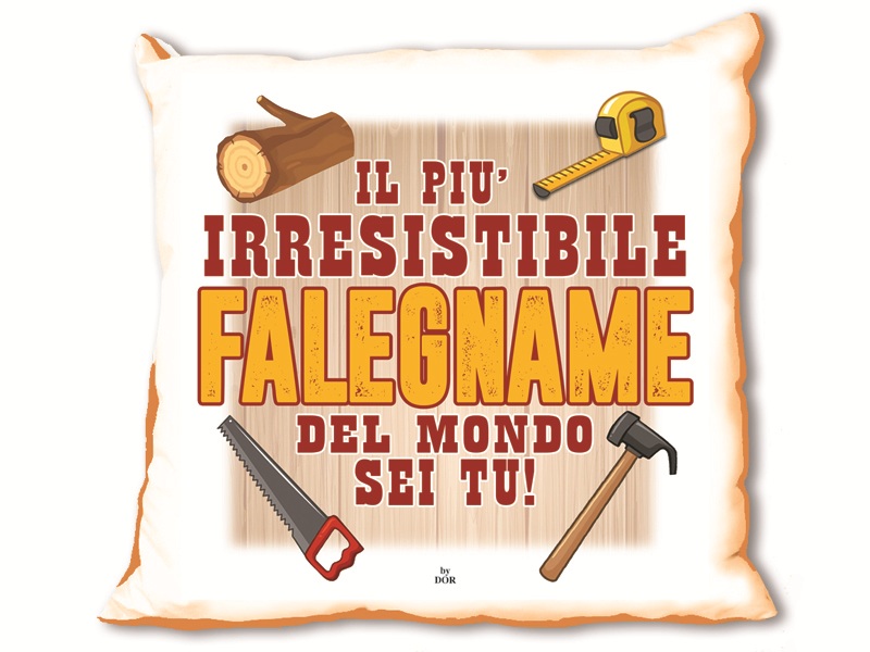 CUSCINO 40x40 FALEGNAME CON CERNIERA