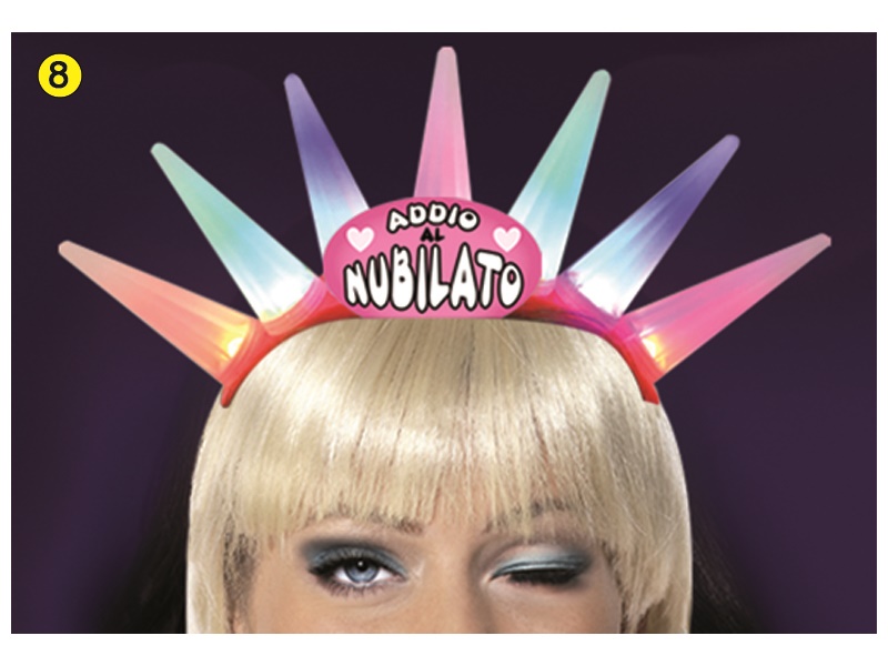 CERCHIETTO LIBERTY CON LED MULTICOLOR ADDIO AL NUBILATO. . . ORDINE MINIMO 3 PZ.