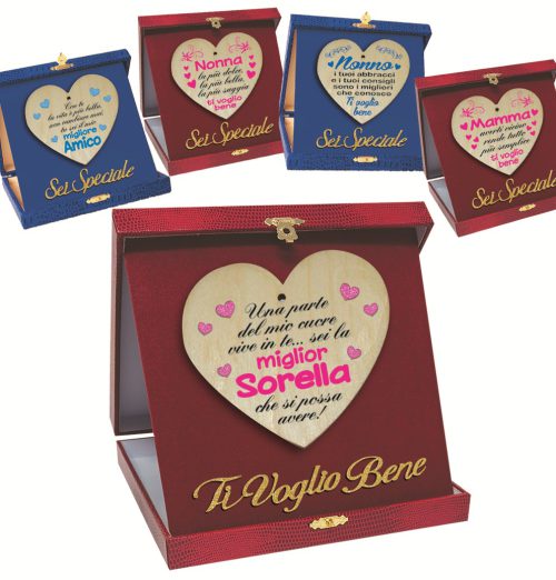 TARGA MESSAGGIO CON CUORE