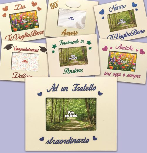 PORTAFOTO LEGNO GLITTER - 9062
