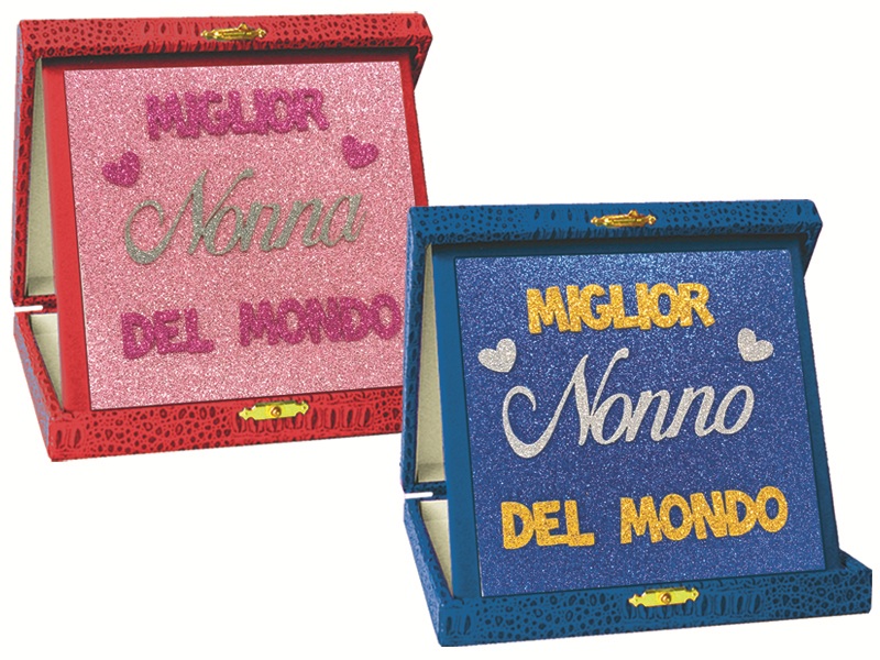 TARGA GLITTER NONNI. . . ORDINE MINIMO 2 PZ. ASSORTITI