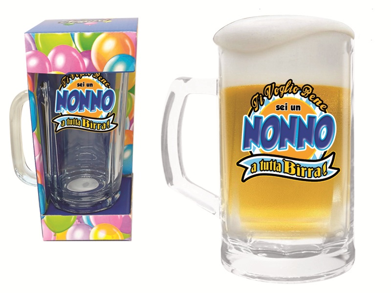 CARAFFA BIRRA NONNO CON SCATOLA PARTY